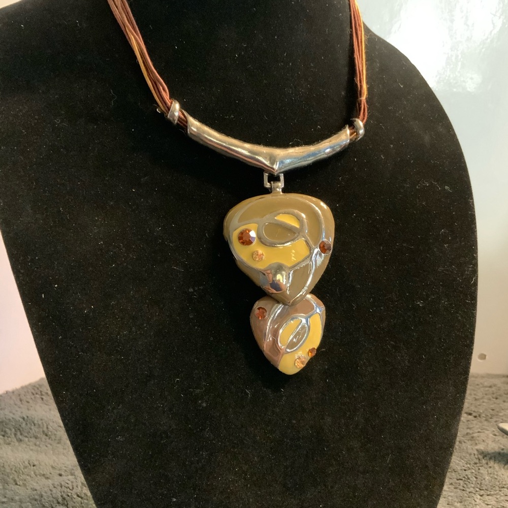 Double Triangular Bend Necklace - image 3